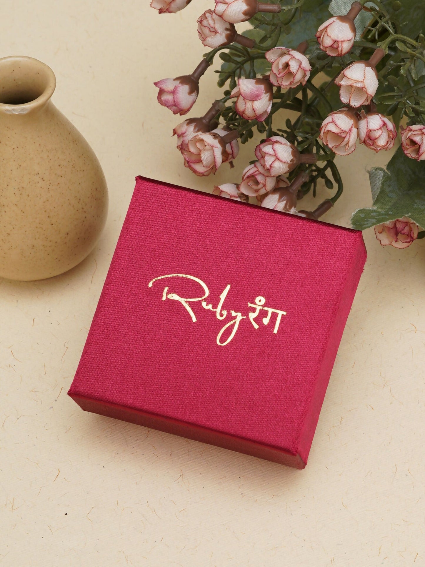 Kundan Earrings (Gold) - Ruby Raang