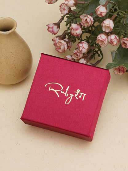 Kundan Earrings (Gold) - Ruby Raang