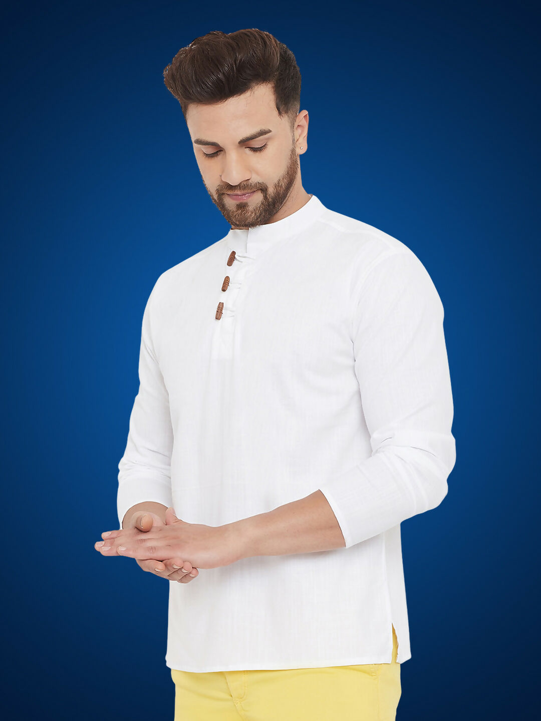 Even Apparels Men's Pure Cotton White Kurta