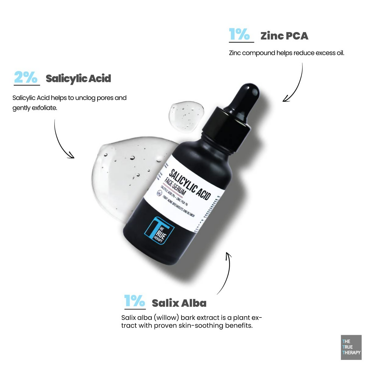 The True Therapy 2.0% Salicylic Acid with Zinc PCA Face Serum