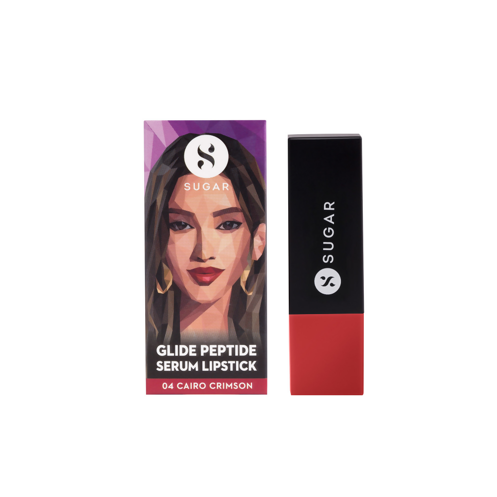 SUGAR Glide Peptide Serum Lipstick with Vitamin E - 04 Cairo Crimson