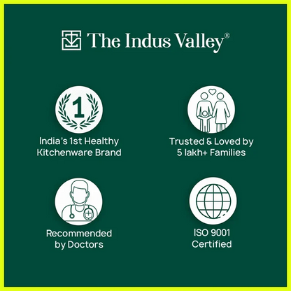 The Indus Valley CASTrong Cast Iron Cookware Set: Tawa+ Kadai, Kitchen Set for Home, Pre-seasoned, 100% Pure, Toxin-free, Induction, Tadka Pan