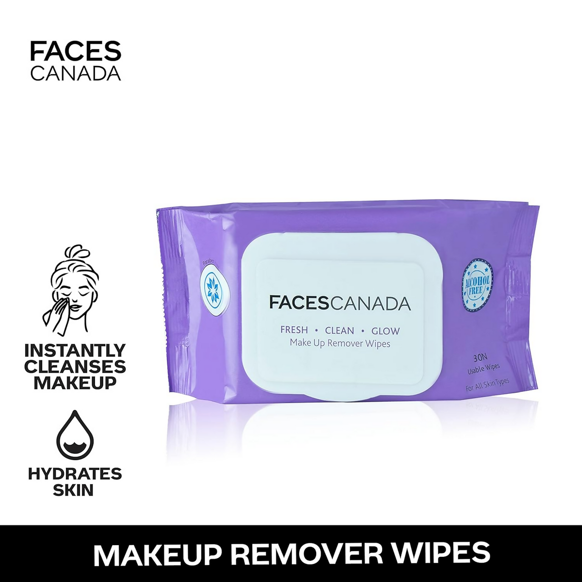 Faces Canada Fresh Clean Glow Makeup Remover Face Wipes