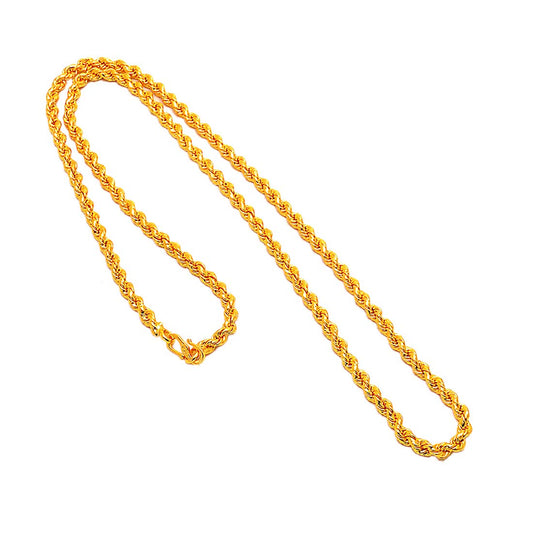 Gold-Polished Alloy Designer Light Weight Chain - The Pari