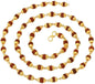 Gold-Polished Alloy Rudraksh And Metal Cap Chain - The Pari