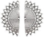Silver-Plated Alloy Oxidised Designer Half Moon Earrings - The Pari