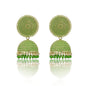 Gold-Polished Alloy Greensun Shaped Jhumka Earrings - The Pari