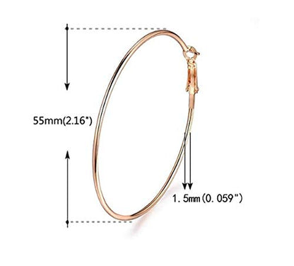 Rhodium-Plated Alloy Assorted Hoop Earrings Combo - The Pari