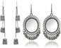 Gold-Polished Alloy Kashmiri Jhumki & Mirror Earring Combo - The Pari