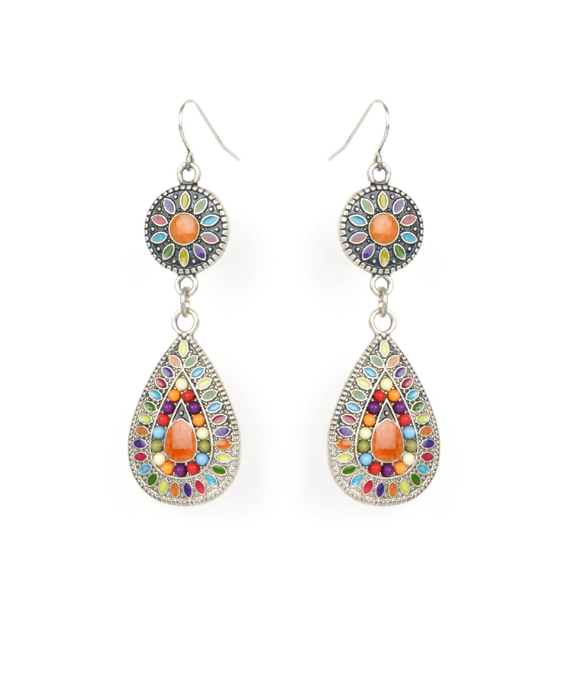 Silver-Plated Alloy Diva Look Stylish Contemporary Earrings - The Pari