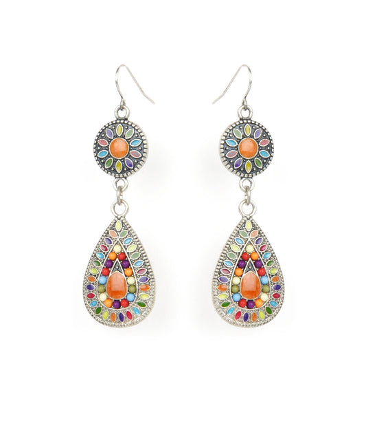 Silver-Plated Alloy Diva Look Stylish Contemporary Earrings - The Pari