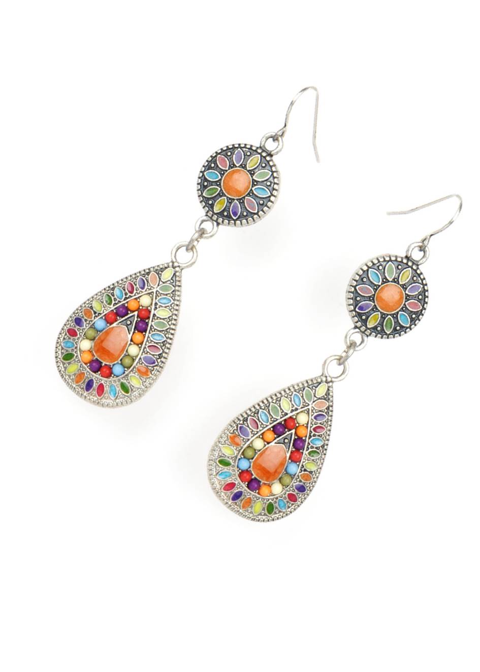Silver-Plated Alloy Diva Look Stylish Contemporary Earrings - The Pari