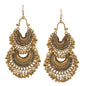 Gold-Polished Alloy Oxidised Designer Earrings - The Pari