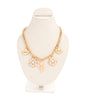 Gold-Polished Alloy White Yellow Flower Necklace - The Pari