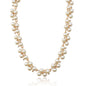 Gold-Toned Alloy Falling Pearl Necklace - The Pari