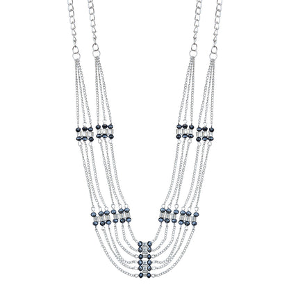 Silver-Plated Alloy Designer Silver Chain Necklace - The Pari