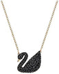 Rhodium-Plated Alloy Rhinestones Studded Duck Necklace - The Pari