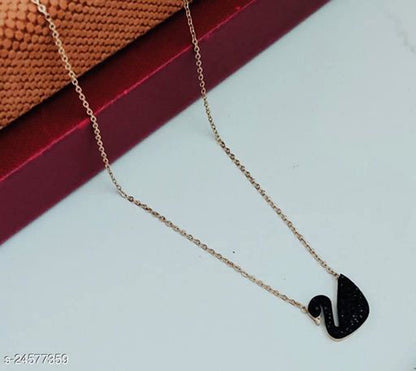 Rhodium-Plated Alloy Rhinestones Studded Duck Necklace - The Pari