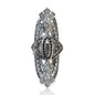 Silver-Plated Alloy Big Silver Stylish Ring - The Pari