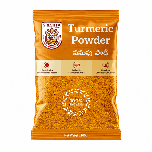 Sreshta Farms Organic Turmeric Powder (Pasupu Podi)