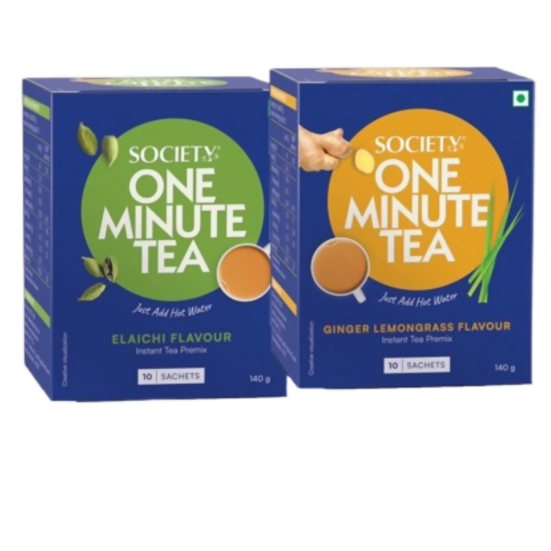 Society OMT Elaichi & OMT Ginger Lemongrass Flavour Tea Premix Combo