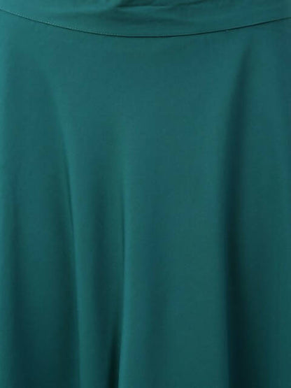 FIORRA Women's Teal Green Crepe Straight Kurta Skirt With Dupatta
