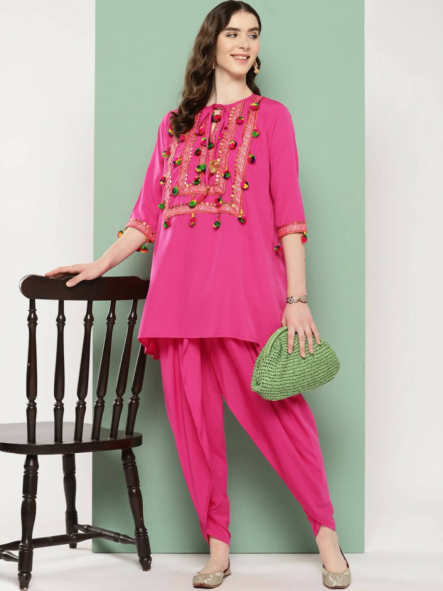 Ahalyaa Women's Traditional Wear Co-ods - Pink