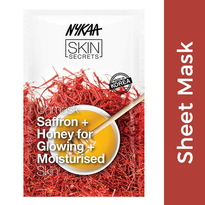 Nykaa Skin Secrets Indian Rituals Saffron + Honey Sheet Mask For Glowing & Moisturised Skin