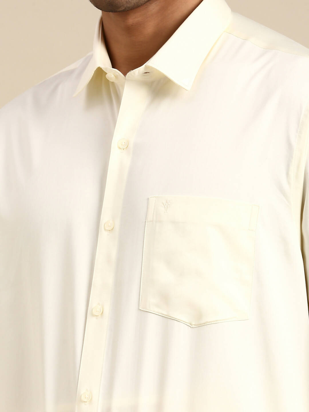 Ramraj Cotton Mens Premium Wedding Cream Dhoti with shirt Bit & Towel Set