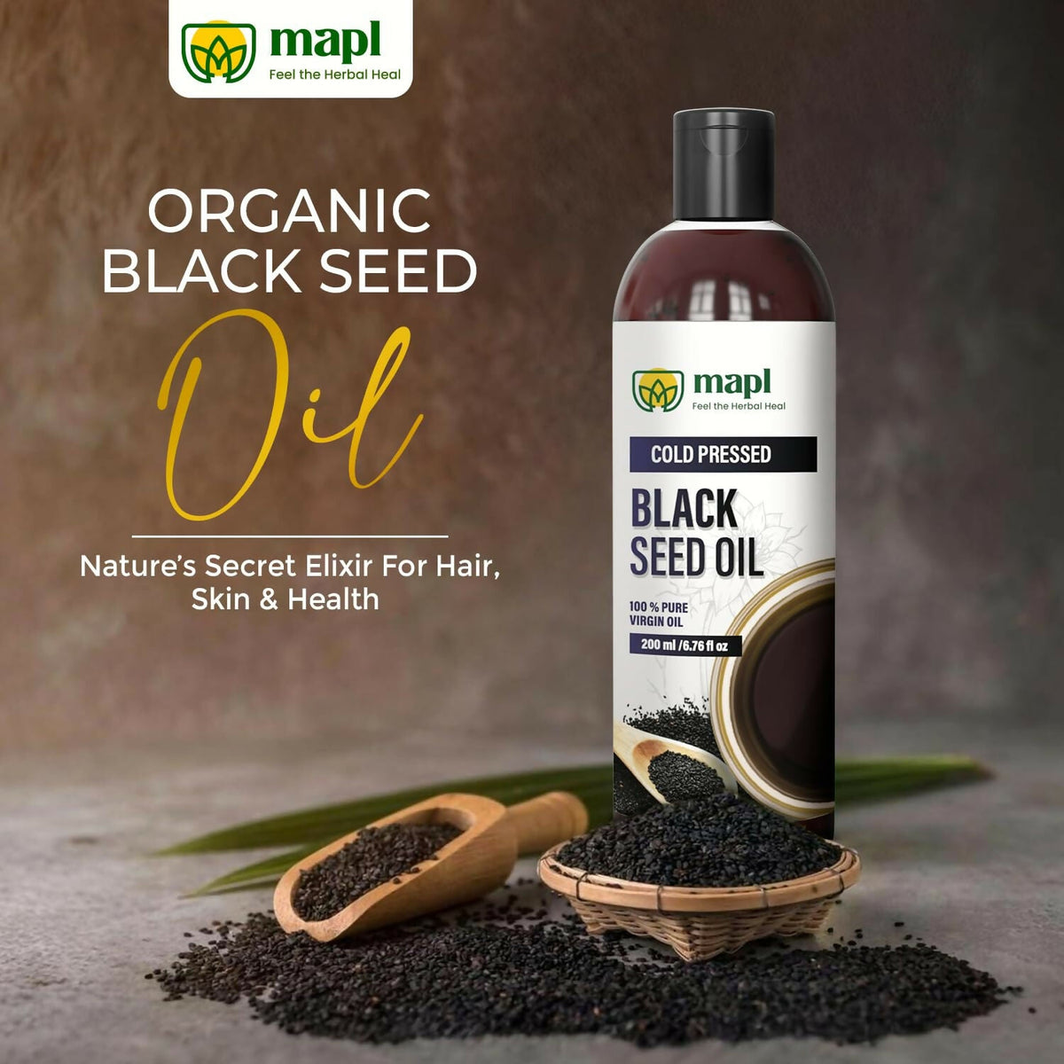 MAPL Organic Black Seed Oil Cold-Pressed