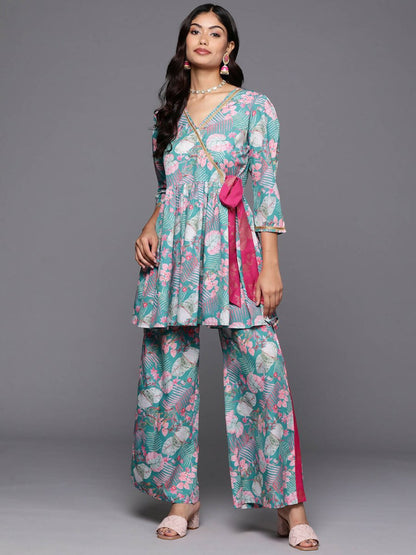 Ahalyaa Women's Traditional Wear Co-ods - Green