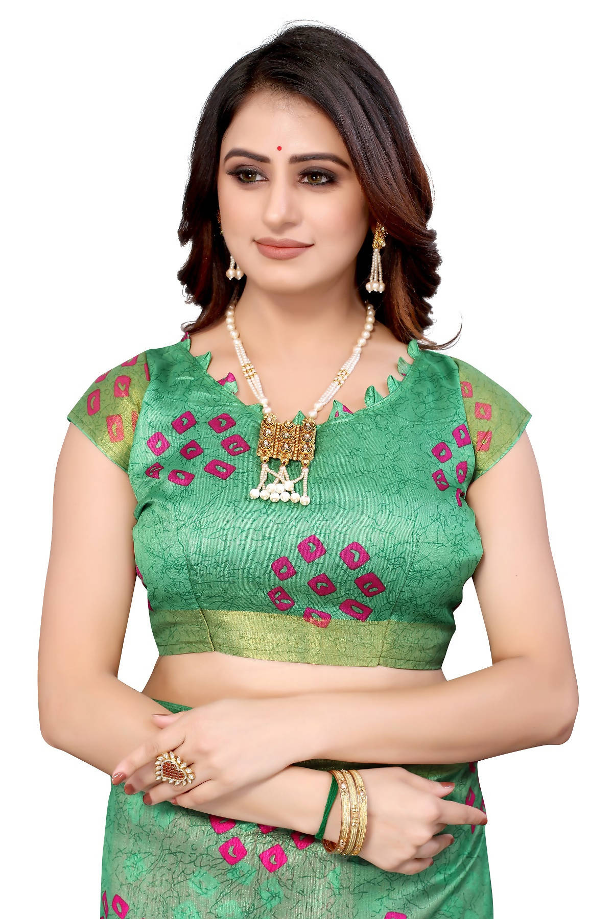 Vamika Ethnic Fire Pink Jari Border Linen Saree