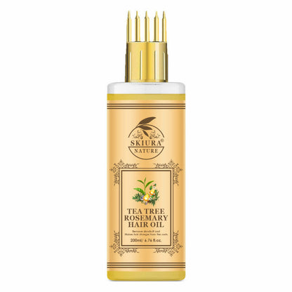 Skiura Nature Tea Tree Rosemary Hair Oil For Strong Healthy Hair And Dandruff Free