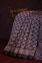 Dark Brown Ikat Design Semi Chanderi Saree By Gayathri Reddy Designer Studio