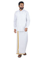 Ramraj Cotton Mens Full Sleeve White Shirt Plus Size - Royal Cotton