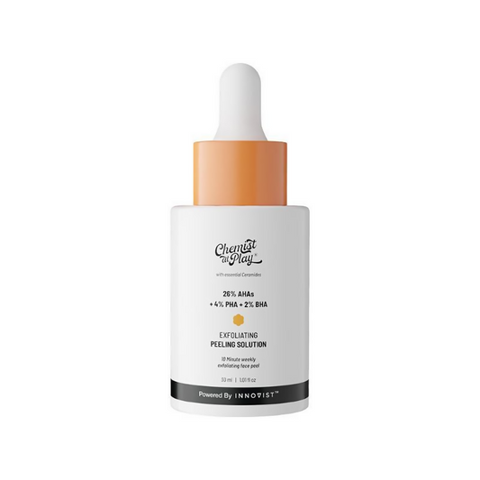 Chemist At Play Exfoliating Peeling Solution with 26% AHA 2% BHA 4% PHA, Removes Tan & Pigmentation