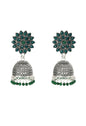 Mominos Fashion Joharkamal Kundan work Jhumka with Green Beads