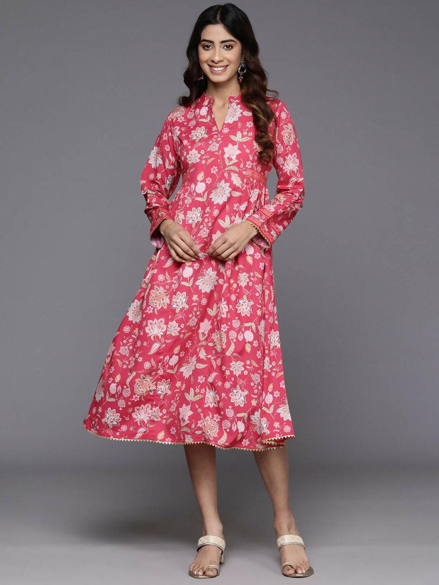 Ahalyaa Women's Traditional wear Dress - Pink