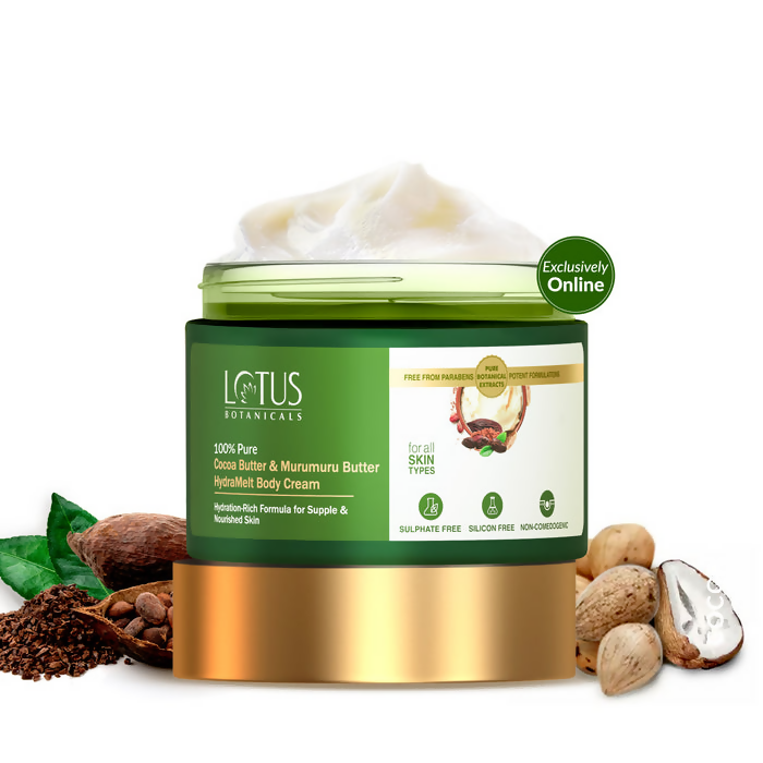Lotus Botanicals 100% Pure Cocoa Butter & Murumuru Butter HydraMelt Body Cream