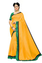 Vamika Yellow Zoya Silk Stone Work with Frill Saree
