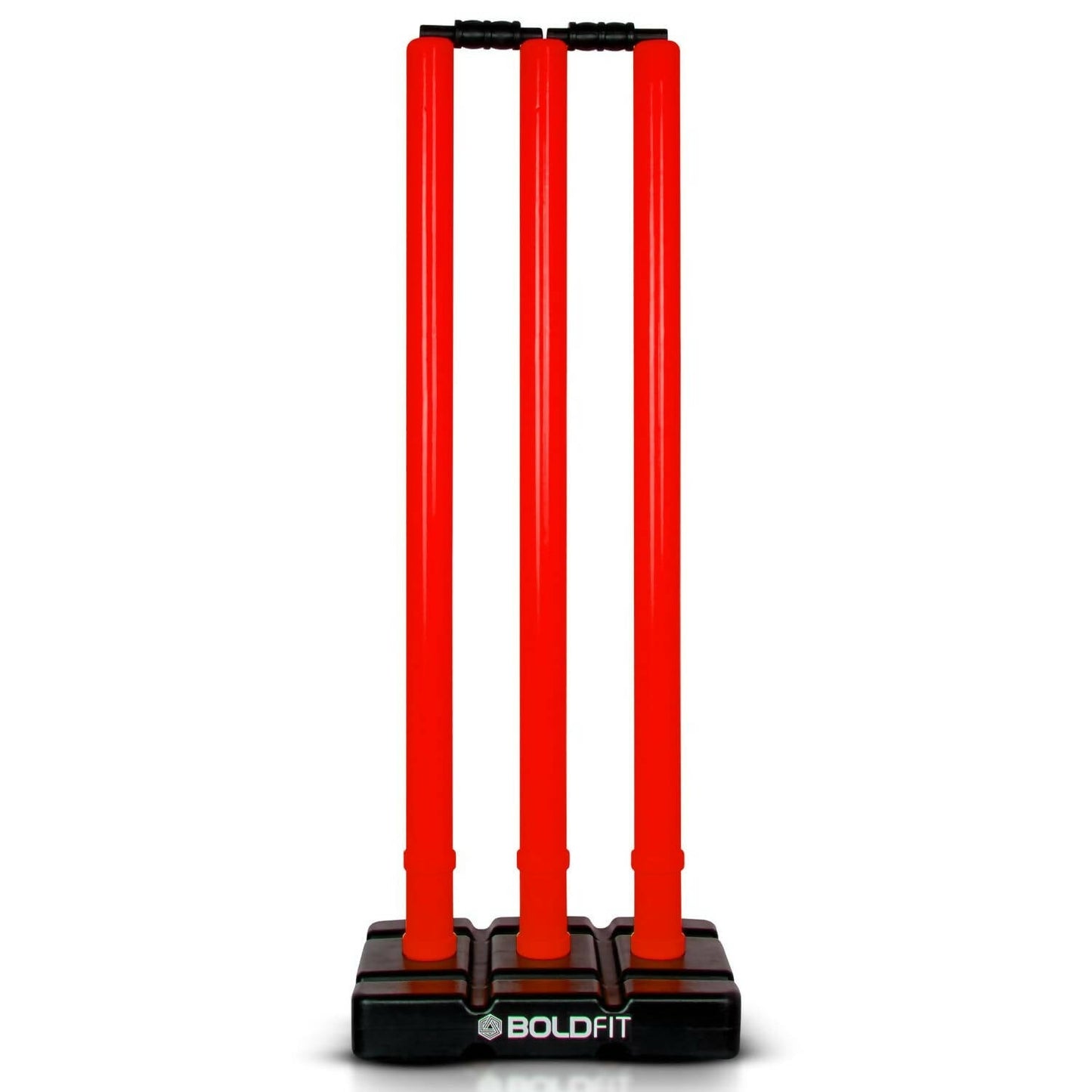 Boldfit Cricket Stumps with Stand & Bails - Red