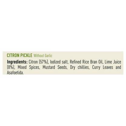 Priya Citron Pickle Without Garlic