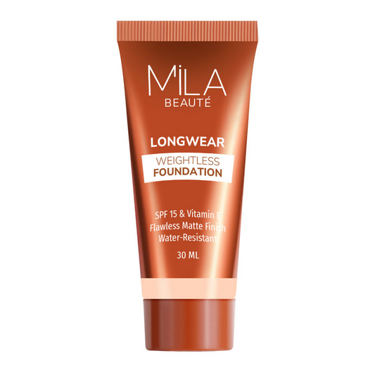 Mila Beaute Longwear Weightless Matte Finish Foundation with SPF 15 - Ivory