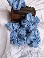 Diva Globe Blue Polka Scrunchies