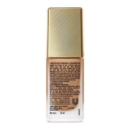 Lakme 9 To 5 Hya Matte Foundation + Hyaluronic Acid - Neutral Almond