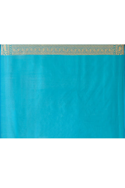 Joban Fashion Aqua Soft Pure Handloom Banarasi Silk Saree