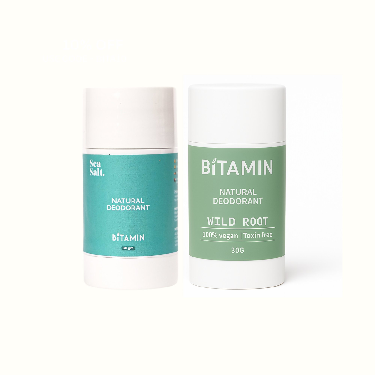 Bitamin Natural Deodorant Wild Root, Sea Salt Roll On