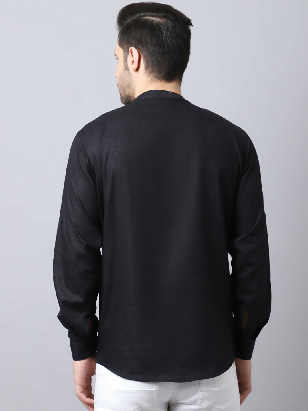 Even Apparels Black Pure Cotton Men's Kurta With Side Placket