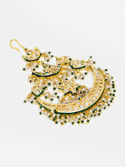 Ruby Raang 22k Gold Polished Kundan Passa