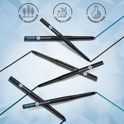 Sugar Cosmetics Kohl of Honour Intense Kajal Upto 12 hrs, Long Lasting, Smudge Proof & Waterproof Kajal - 05 Go Green